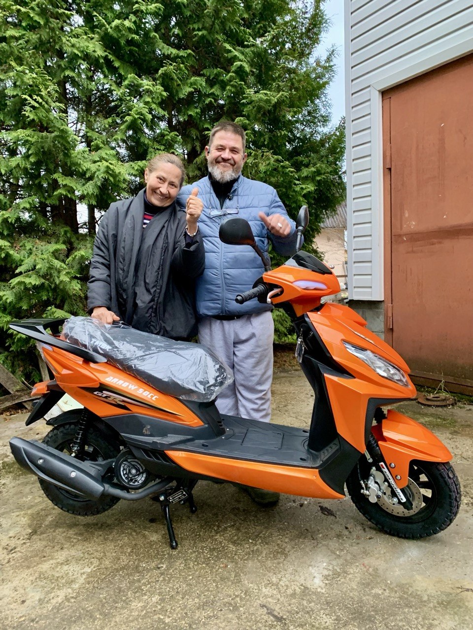 Скутер TMBK SCOOTER ARROW 50cc Orange/Black